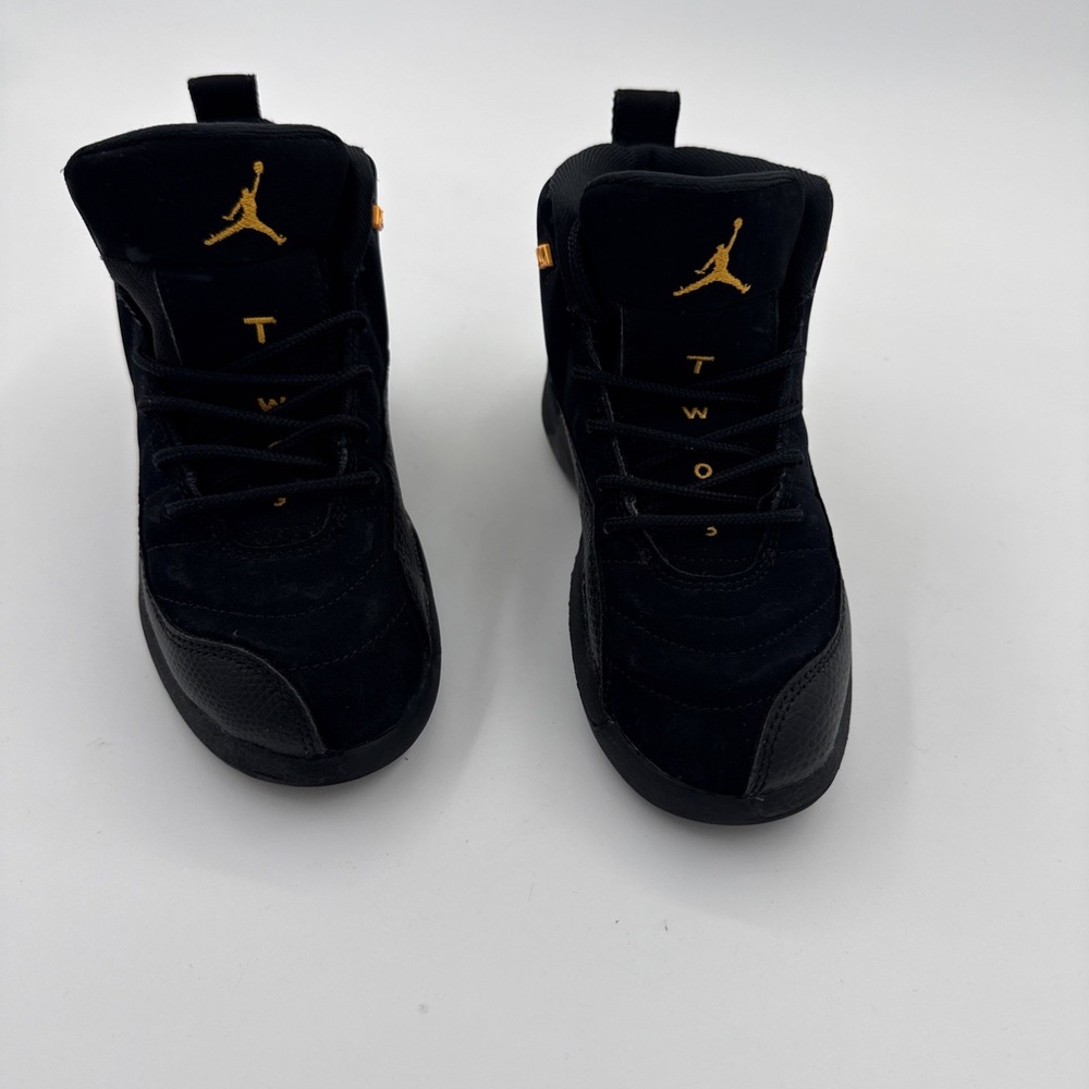 Jordan Air Jordan 12 Retro PS Mid Top Suede Sneakers Black Kids US 12C